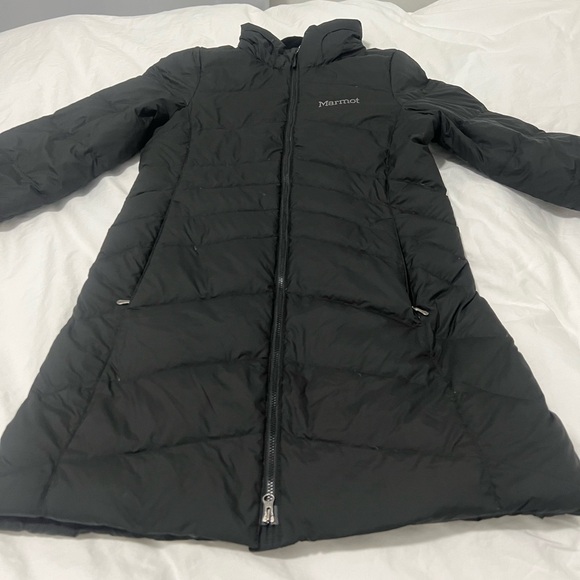 Marmot women’s black 700 fill goose down puffer warm jacket small - Picture 8 of 8